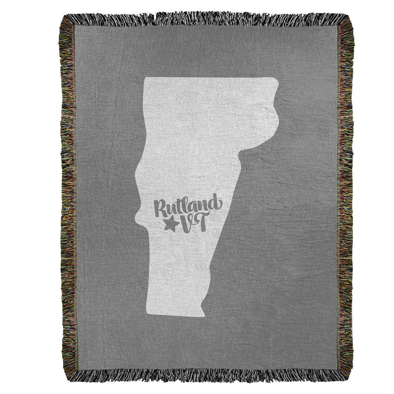 Jeté en coton tissé rutland vermont, l 37 po x L 52 po, Gris