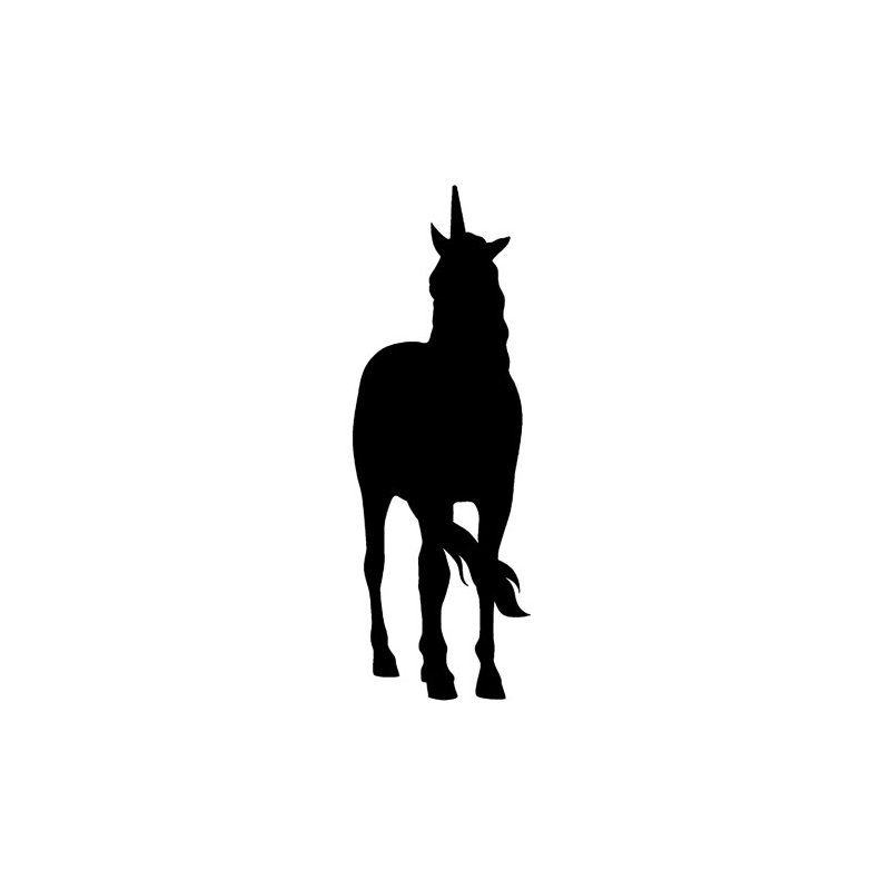 Silhouette debout licorne SS11204