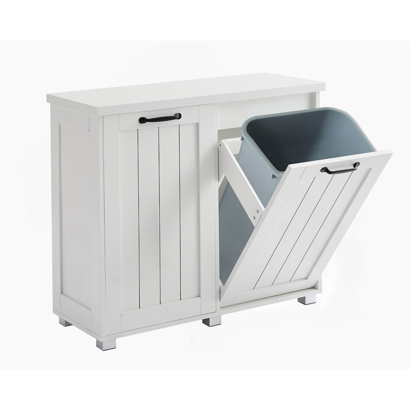 Armoire à ordures à deux compartiments pour cuisine