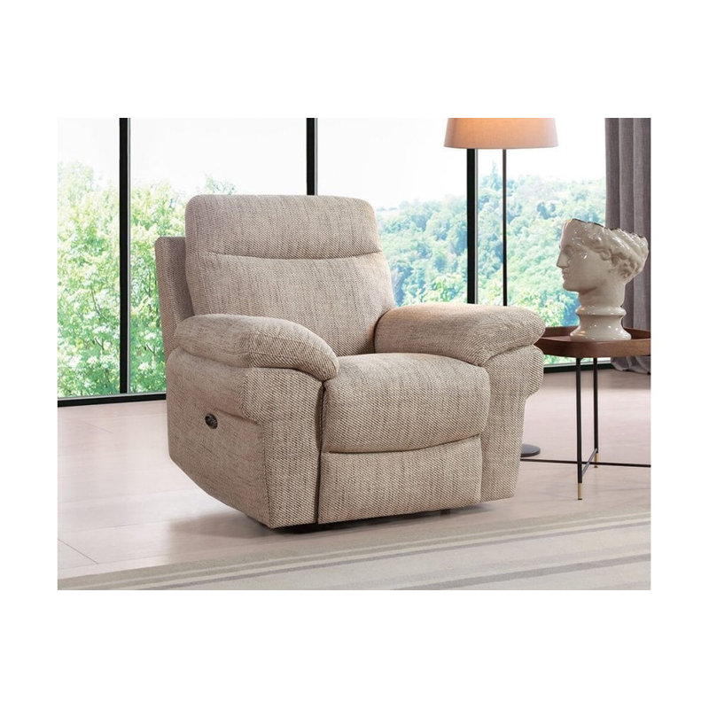 Casolo Fabric Electric Recliner Armchair, Caramel
