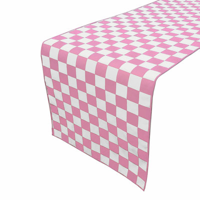 Chemin de table à damier
