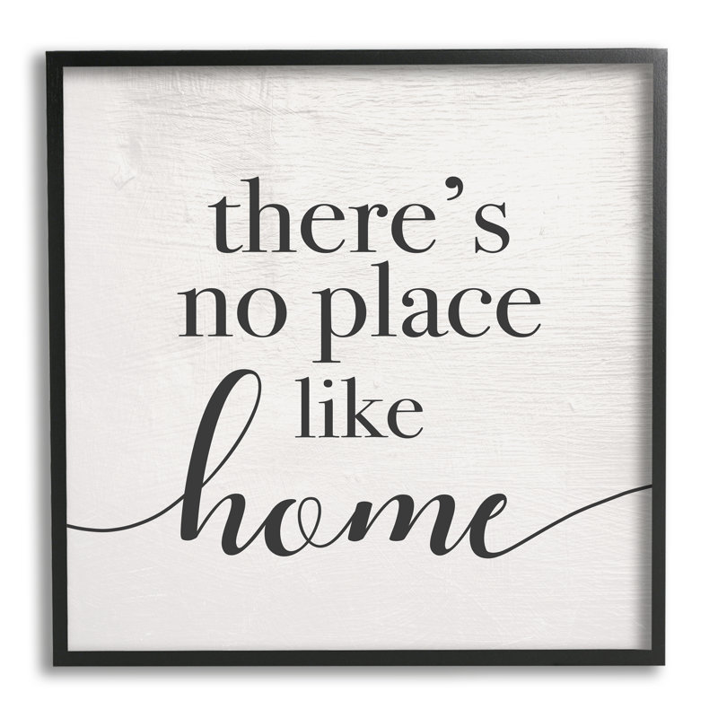 No Place Like Home, rustique, Giclée encadrée noir minuit, H 12 po x l 12 po x P 1,5 po