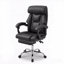 Fauteuil de bureau à hauteur ajustable avec repose-pieds Fauteuil d'ordinateur confortable à haut dossier Fauteuil de jeu inclinable en cuir durable