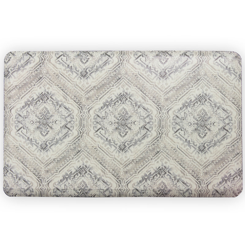 Aleana Damask Water Resistant Anti-Fatigue Kitchen Mat, Rectangle 20" W x 32" L