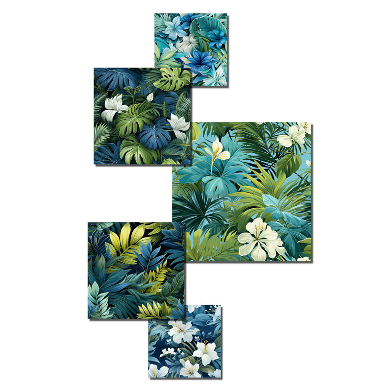 Allenhurst - ensemble d'art mural floral de 5