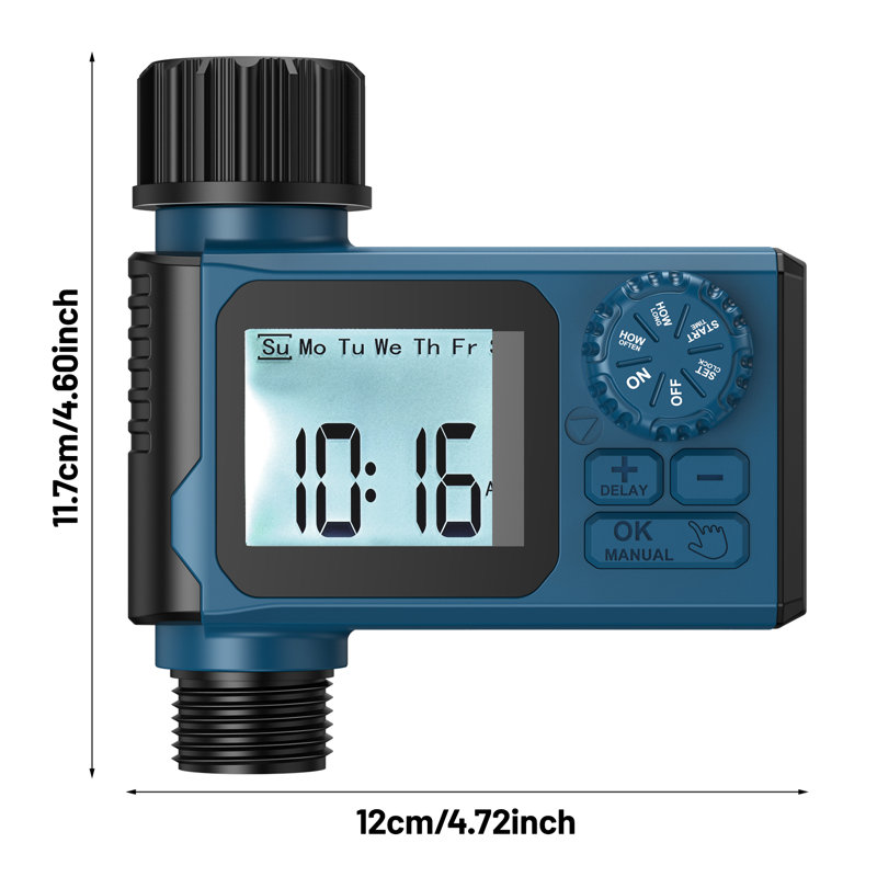 Single-Outlet Automatic Watering Timer with Digital Display – Available in 4 Colours, Blue