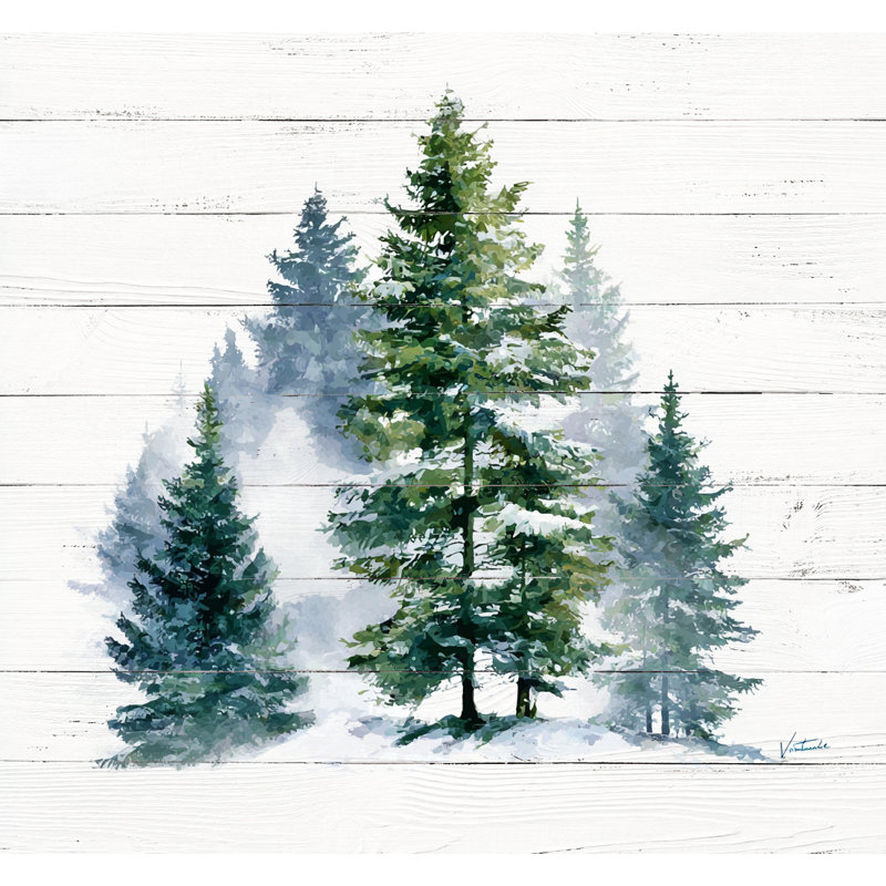 «Evergreen Morning Haze», art mural sur toile tendue, H 40 po x l 40 po