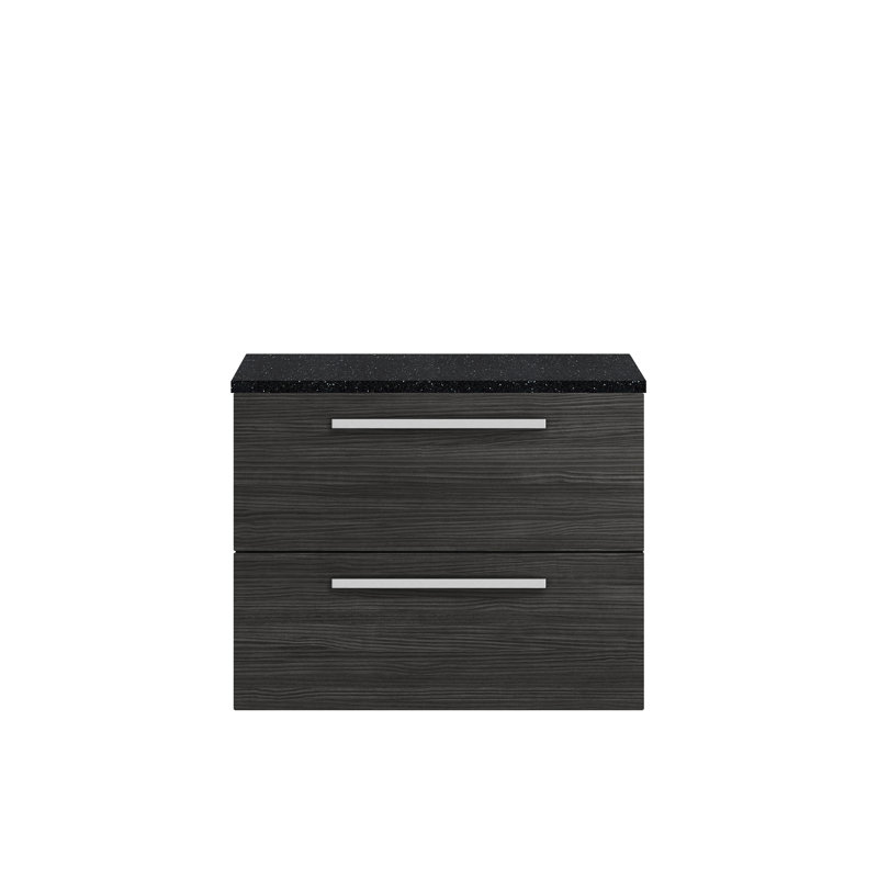 Quartet 72.3cm Single Bathroom Vanity Base Only, Black