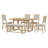 Briselle Retro 6-Piece Dining Table Set with Chairs and Bench-117217670-117217666