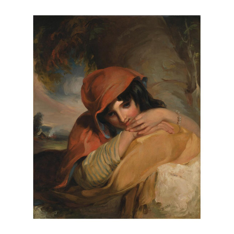 «The Gypsy Girl» par Thomas Sully - Estampe numérique, H 28 po x l 22 po
