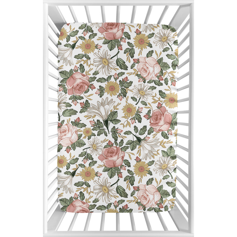 Mini drap-housse pour lit de bébé Vintage Floral