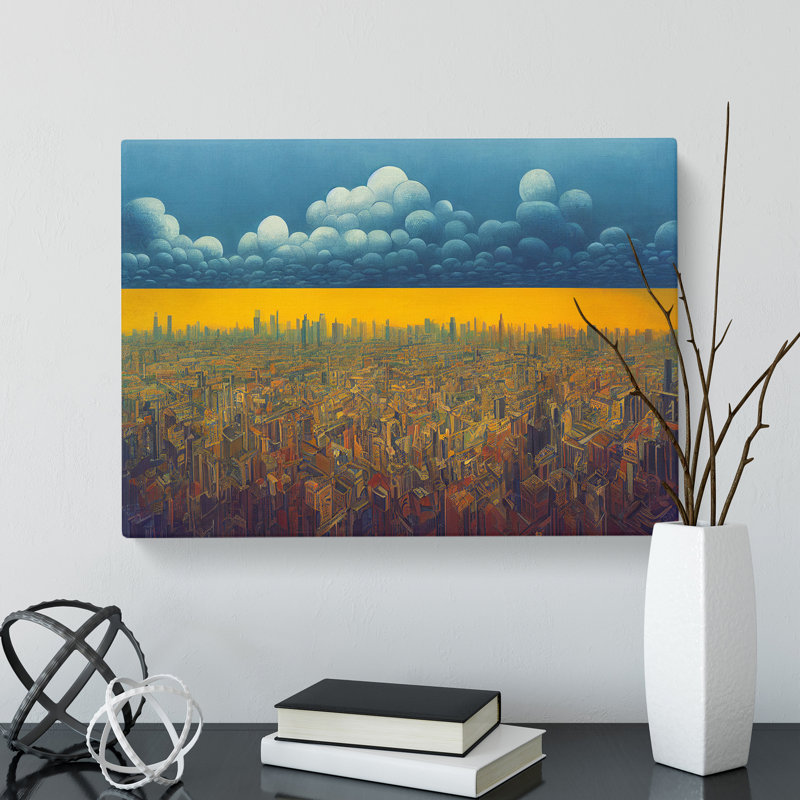 Fierce City Skyline Architecture - Wrapped Canvas, 35cm H x 50cm W x 3cm D