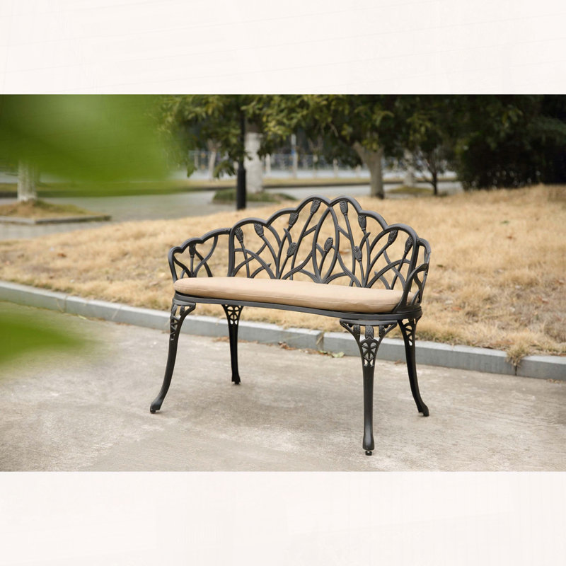 Banc de jardin Tulip, Noir