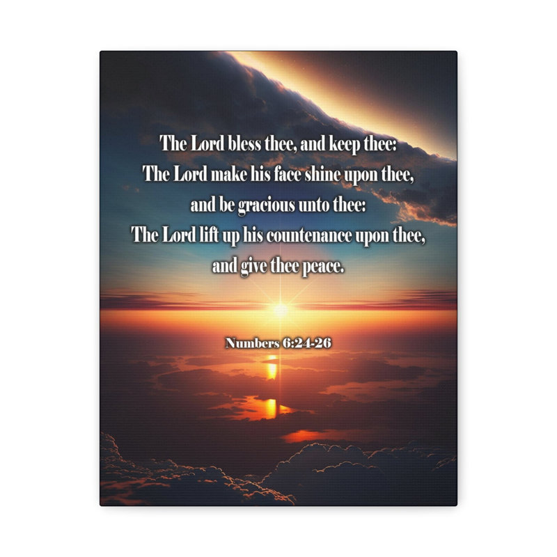 «Lord Bless Numbers 6: 24-26», reproduction d'art murale chrétienne, H 24 po x l 18 po