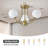 3-light Modern Sputnik Globe Semi Flush Mount-919542978