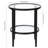 Hera 19.63'' Wide Round Side Table With Clear Glass Shelf-1935777261