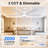 52" 5-Blade Smart Ceiling Fan with Light, WiFi/APP/Voice/Remote, 6 Speed High Airflow Low Noise DC Motor Reversible Airflow-799656594-799656593