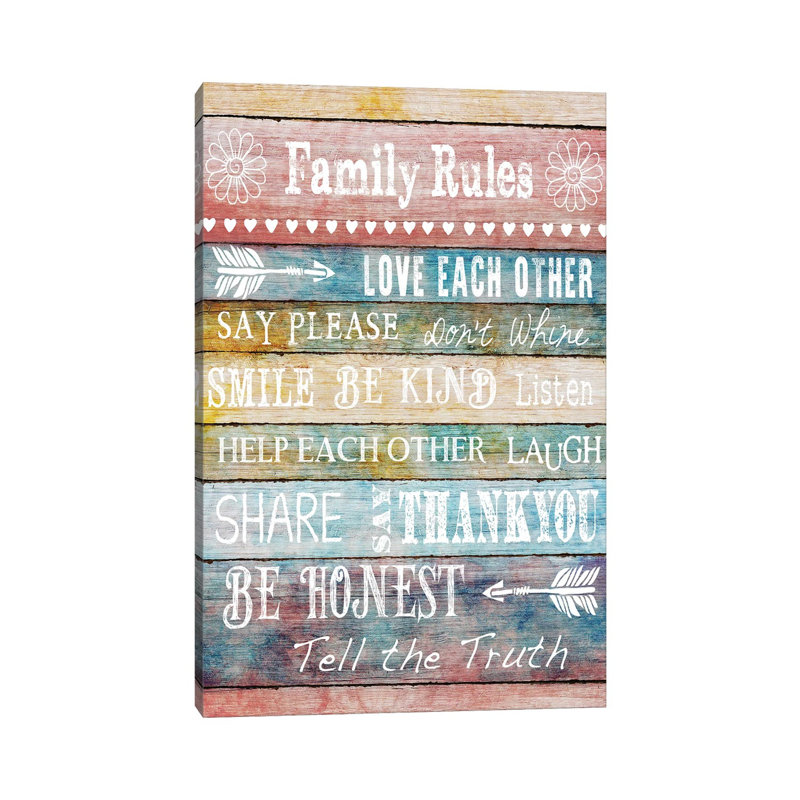 Family Rules by Conrad Knutsen - Wrapped Canvas Painting, 101.6 cm H x 66.04 cm W x 1.91 cm D