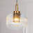 1 - Light Ribbed Glass Chandelier