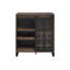 Buffet rustique, buffet noir, buffet avec rangement pour bouteilles de vin
