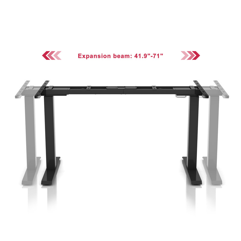  27" H x 40.7" W Desk Base, Black
