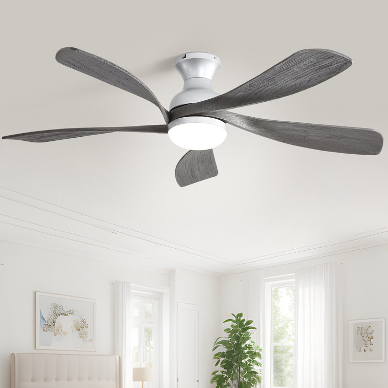 52" Damecia 5-Blade Gold Modern Ceiling Fan with LED Light and Remote Control