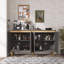 Buffet moderne bicolore à contraste visuel avec tablettes réglables-213897826