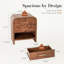 Ensemble de 3 armoires de rangement à 3 tiroirs avec grand coin arrondi - 1,18 po en bois d'ingénierie, dessus large de 50 lb-1037696469