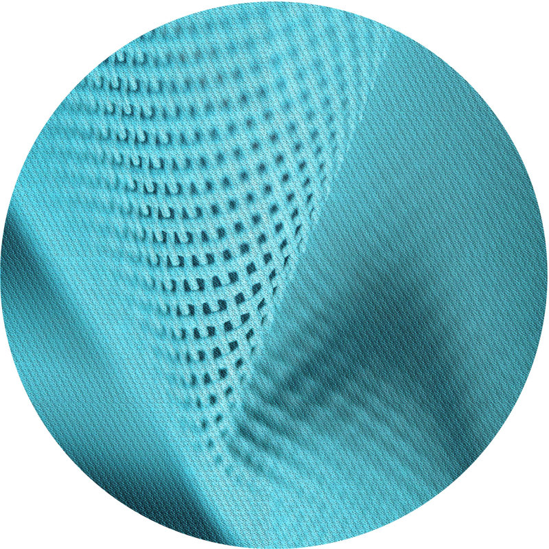 Tapis 100% à motifs lavables à la machine 2989 WSH-PAT1223-LBLU, Carré 3 pi