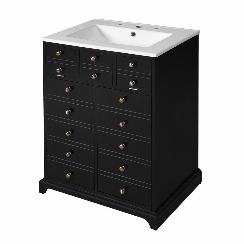 Meuble-lavabo 24 po avec lavabo en céramique
