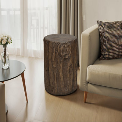 Table d'appoint, h 25 po, intérieur ou extérieur, tambour, table de bout, table de chevet, ronde, table d'appoint, salon, chambre à coucher, contemporain, moderne