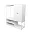 Garde-robe, armoire blanche avec tablettes, armoire haute avec 2 portes, quelques tablettes de rangement, grand rangement pour vêtements avec tringle pour la chambre à coucher