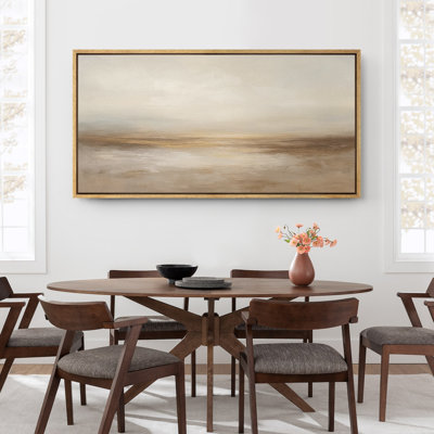 Large Framed Canvas Print Wall Art - Abstract Landscape Print for Modern Home Decor