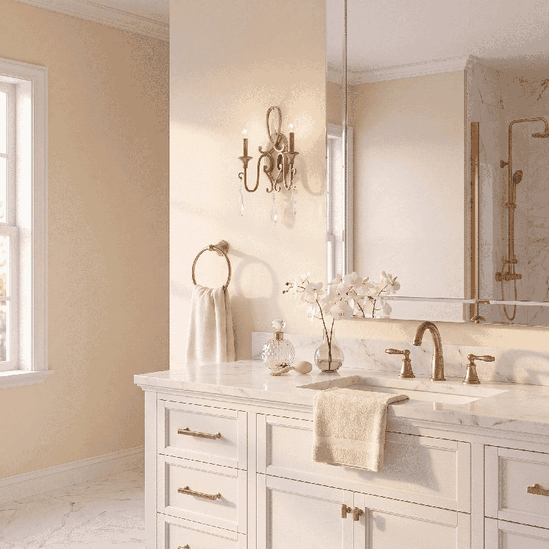 Fairchild 2-Light Wall Sconce in Warm Brass