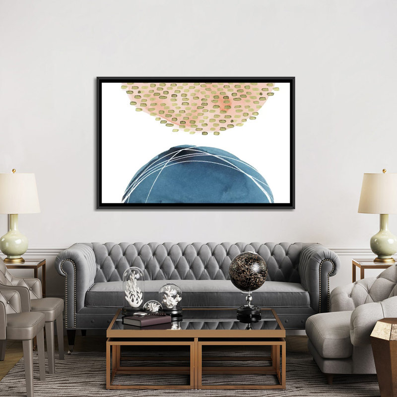 «Up and Over II», reproduction sur toile, H 18 po x l 26 po x P 1,5 po, Toile avec cadre noir, Pas de tapis