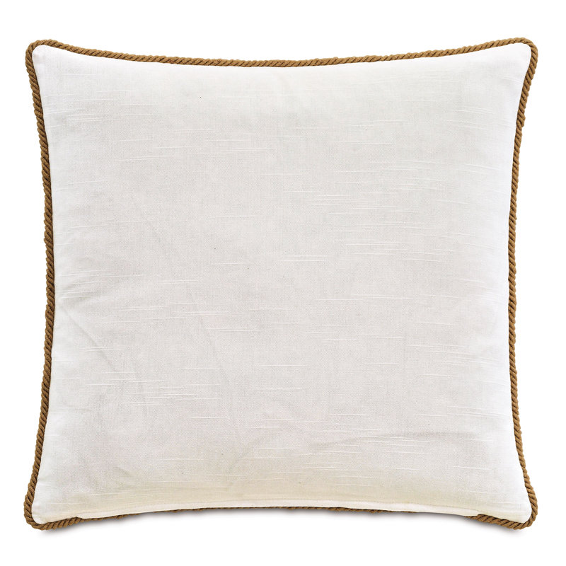 Coussin décoratif brodé à la main Ojai, H 22 po x l 22 po