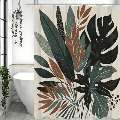 Shower Curtains with Hooks Included