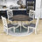 Avenly 5-Piece Round Dining Table Set, Kitchen Table Set with Upholstered Chairs for Small Places-987013588