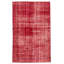 Tapis rouge foncé en laine noué à la main de conception unique 2000 pi 5 pi 11 po x 9 pi 8 po Odena