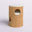 Aberdeen Neith Wicker 3-Tier Cat Bed Condo with Cushions, Tan/Cream