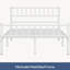 Minimalist Metal Bed Frame with Slatted Headboard-682358409-800080613