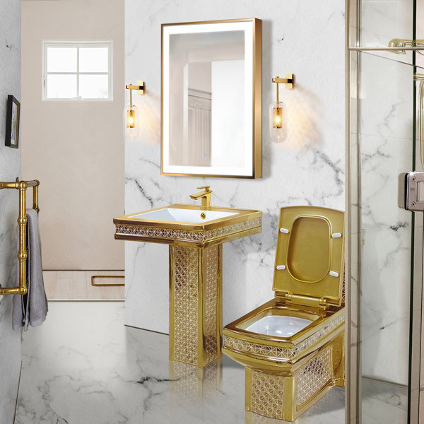 Kadalynn Satin Gold Bathroom Space Saver