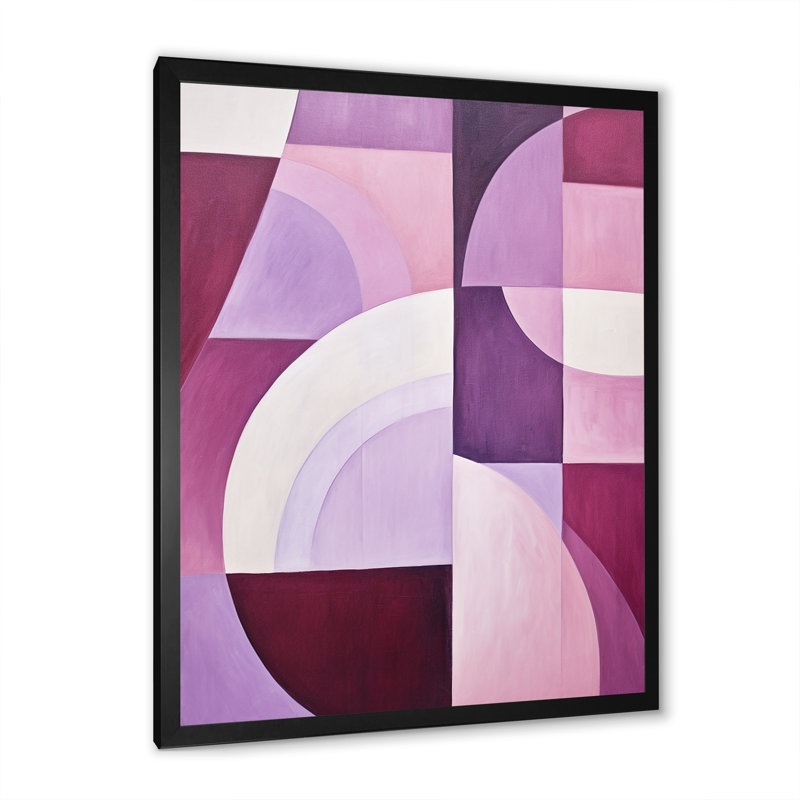 Mauve Motion Abstract Shapes sur impression sur toile, Toile tendue, 32" H x 16" W