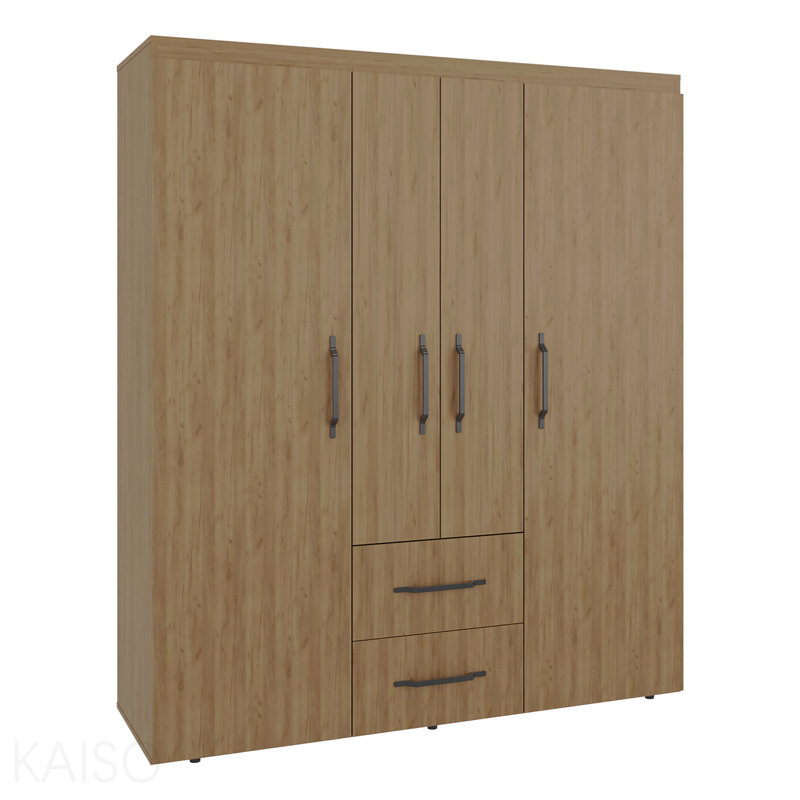 Armoire 4 portes en chêne naturel, Chêne