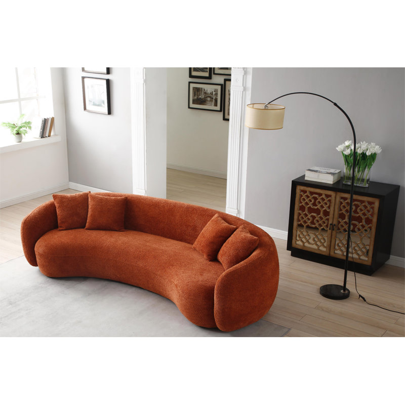 Canapé modulaire 102 pouces 5 places Boucle, Orange