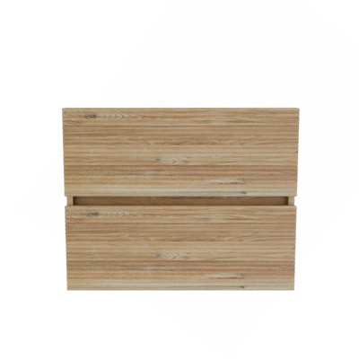 24 meubles de salle de bain en chêne brut + chêne brut avec tiroirs doubles, meuble-lavabo mural flottant pour salle de bain moderne
