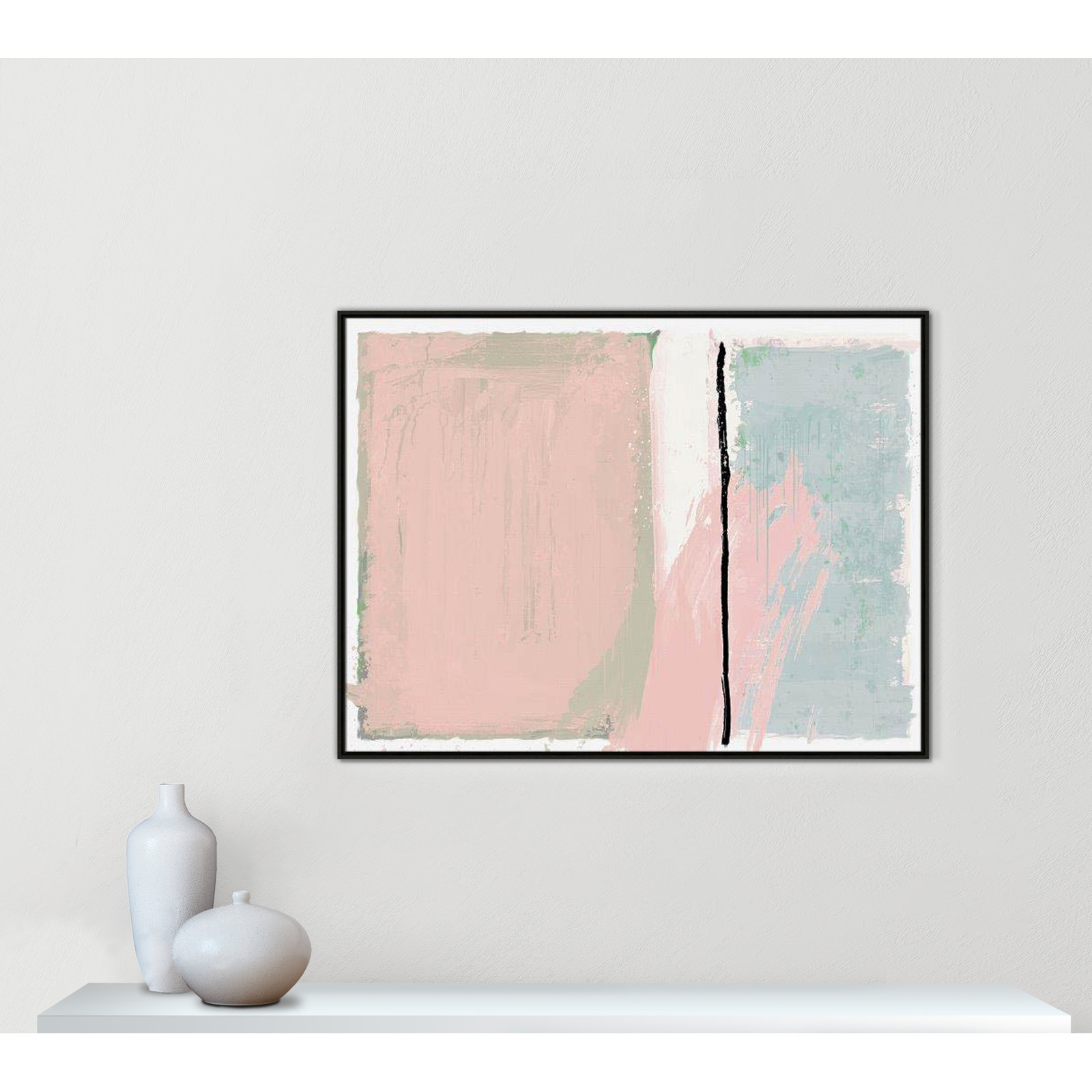 Pastel Opulance Print, No Mat, 37.5" H x 49.5" W x 2" D, Espresso Floater Framed