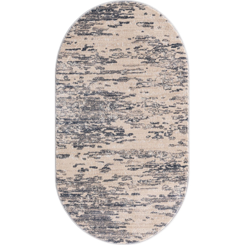 Abstract Indoor Rug, Oval 3' x 5'3"
