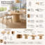 Table de salle à manger extensible de 47 à 63 pouces, pouvant accueillir de 4 à 8 personnes, comprenant une tablette de rangement à deux niveaux peu encombrante et résistante à la poussière; Table de salle à manger extensible ovale en bois massif avec une base de style colonne (finition en bois naturel)-1489985176