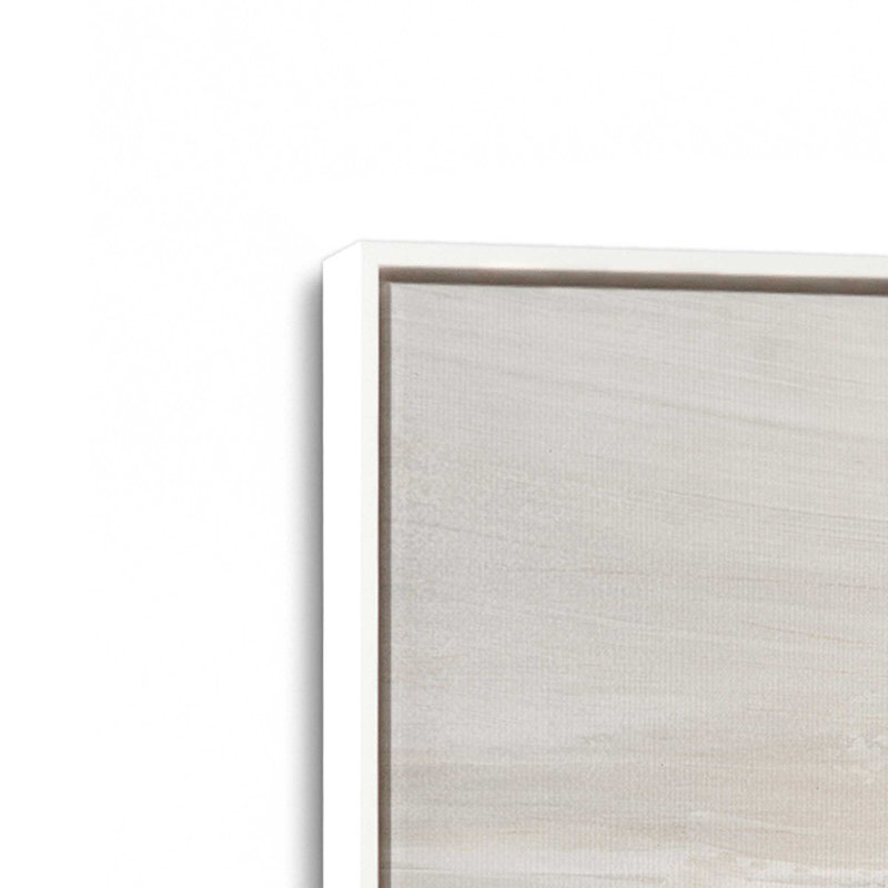 Ensemble de 2 lignes de terre subtiles, H 25 po x l 50 po, Cadre flottant blanc opaque